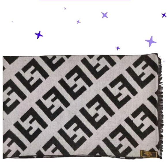 🧧NWOT Fendi Zucca Cashmere Scarf🥎GIFT - Picture 7 of 9